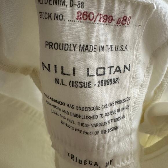 Nili Lotan Celia Bootcut Jeans Women’s Cream Wash Size 24 - Picture 8 of 11